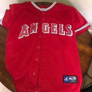 KIDS medium mike trout angels jersey